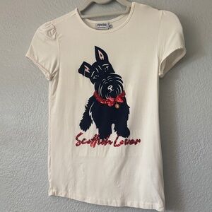 Epetha Cream Scottie Dog Kids T-Shirt